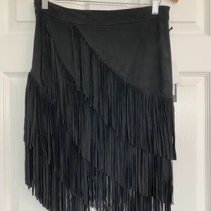 Idyllwind Black Suede w/ Fringe Skirt Small
